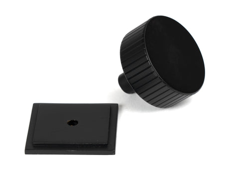 From The Anvil - Matt Black Judd Cabinet Knob - 38mm (Square) | Sku. 50432 | Trade Door Handles.