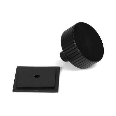 From The Anvil - Matt Black Judd Cabinet Knob - 38mm (Square) | Sku. 50432 | Trade Door Handles.