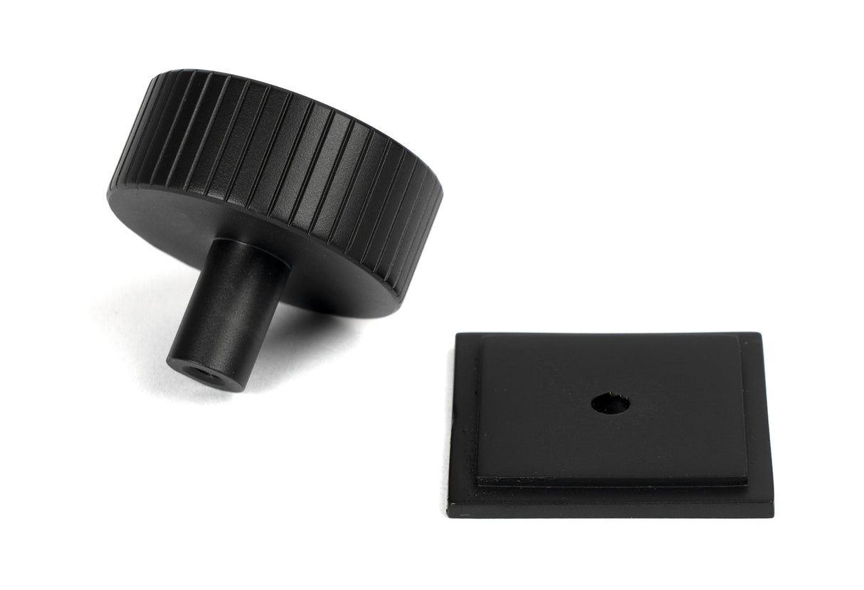 From The Anvil - Matt Black Judd Cabinet Knob - 38mm (Square) | Sku. 50432 | Trade Door Handles.