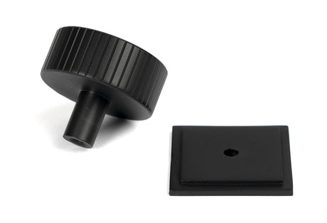 From The Anvil - Matt Black Judd Cabinet Knob - 38mm (Square) | Sku. 50432 | Trade Door Handles.