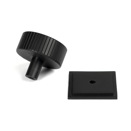From The Anvil - Matt Black Judd Cabinet Knob - 38mm (Square) | Sku. 50432 | Trade Door Handles.