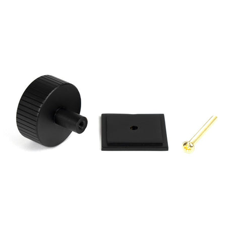 From The Anvil - Matt Black Judd Cabinet Knob - 38mm (Square) | Sku. 50432 | Trade Door Handles.