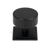 From The Anvil - Matt Black Judd Cabinet Knob - 38mm (Square) | Sku. 50432 | Trade Door Handles.