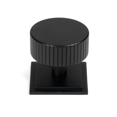 From The Anvil - Matt Black Judd Cabinet Knob - 38mm (Square) | Sku. 50432 | Trade Door Handles.