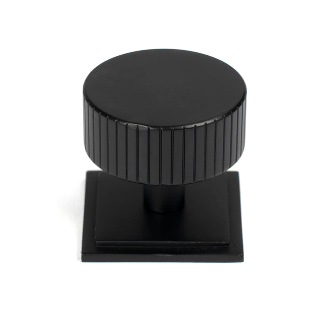 From The Anvil - Matt Black Judd Cabinet Knob - 38mm (Square) | Sku. 50432 | Trade Door Handles.