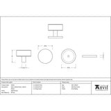 From The Anvil - Aged Bronze Kelso Cabinet Knob - 38mm (Plain) | Sku. 50442 | Trade Door Handles.
