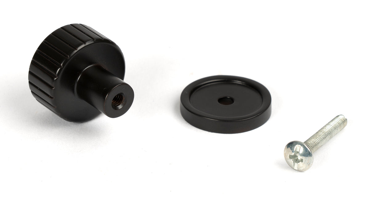 From The Anvil - Aged Bronze Judd Cabinet Knob - 25mm (Plain) | Sku. 50448 | Trade Door Handles.
