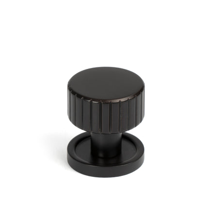 From The Anvil - Aged Bronze Judd Cabinet Knob - 25mm (Plain) | Sku. 50448 | Trade Door Handles.