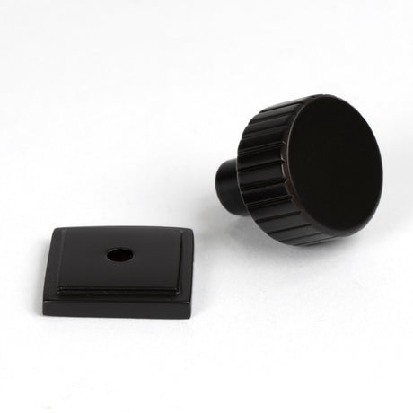 From The Anvil - Aged Bronze Judd Cabinet Knob - 25mm (Square) | Sku. 50450 | Trade Door Handles.