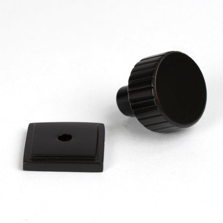 From The Anvil - Aged Bronze Judd Cabinet Knob - 25mm (Square) | Sku. 50450 | Trade Door Handles.