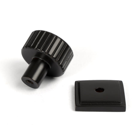 From The Anvil - Aged Bronze Judd Cabinet Knob - 25mm (Square) | Sku. 50450 | Trade Door Handles.
