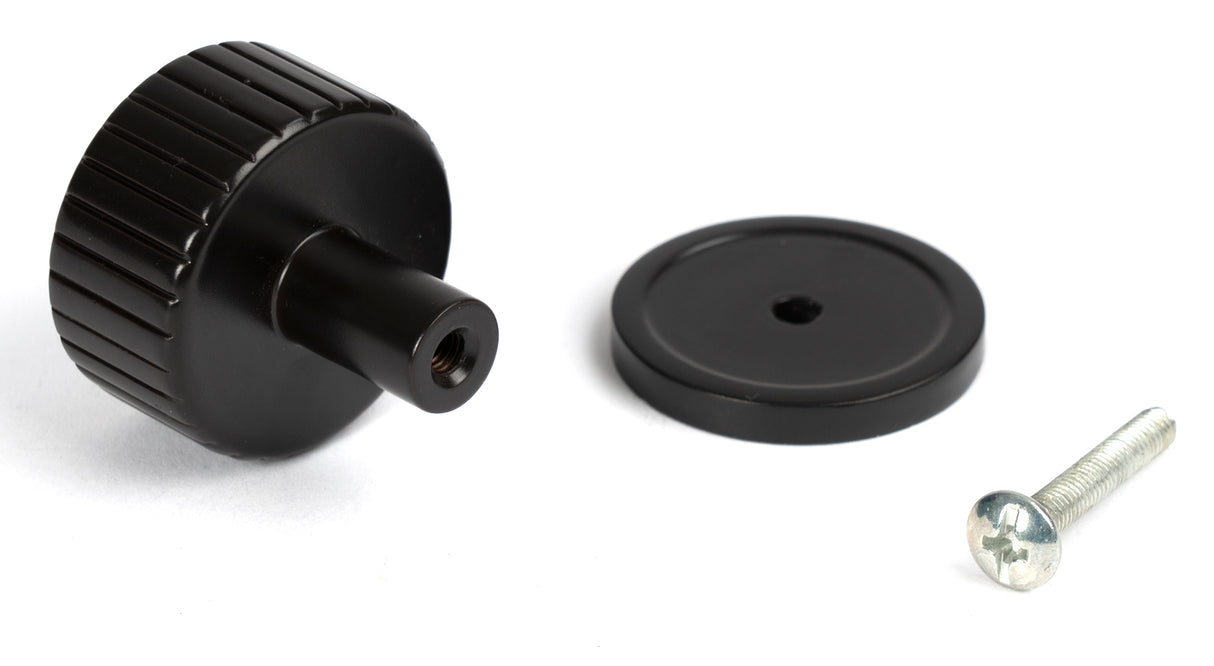 From The Anvil - Aged Bronze Judd Cabinet Knob - 32mm (Plain) | Sku. 50451 | Trade Door Handles.