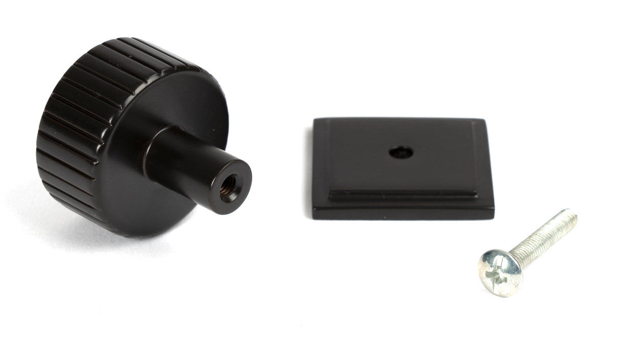 From The Anvil - Aged Bronze Judd Cabinet Knob - 32mm (Square) | Sku. 50453 | Trade Door Handles.