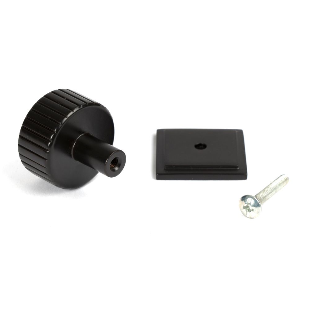 From The Anvil - Aged Bronze Judd Cabinet Knob - 32mm (Square) | Sku. 50453 | Trade Door Handles.