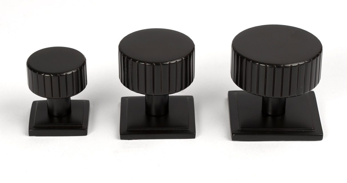 From The Anvil - Aged Bronze Judd Cabinet Knob - 32mm (Square) | Sku. 50453 | Trade Door Handles.