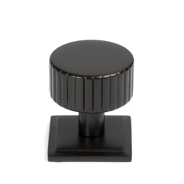 From The Anvil - Aged Bronze Judd Cabinet Knob - 32mm (Square) | Sku. 50453 | Trade Door Handles.