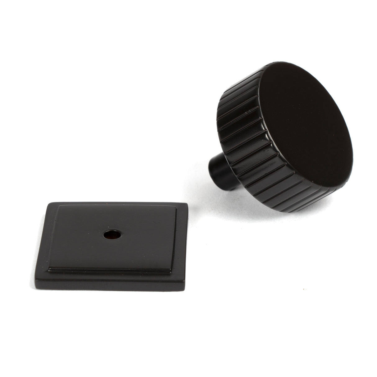 From The Anvil - Aged Bronze Judd Cabinet Knob - 38mm (Square) | Sku. 50456 | Trade Door Handles.