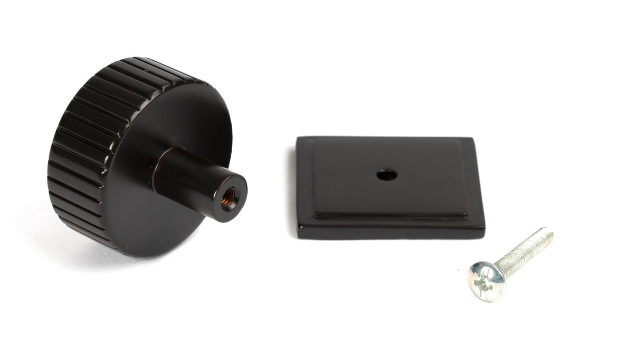 From The Anvil - Aged Bronze Judd Cabinet Knob - 38mm (Square) | Sku. 50456 | Trade Door Handles.