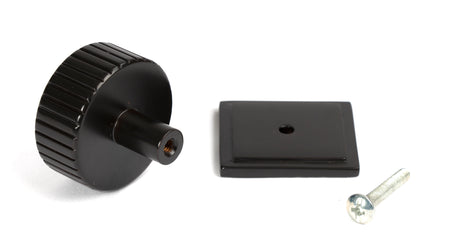 From The Anvil - Aged Bronze Judd Cabinet Knob - 38mm (Square) | Sku. 50456 | Trade Door Handles.