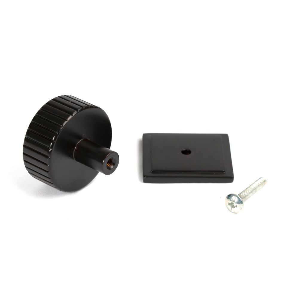From The Anvil - Aged Bronze Judd Cabinet Knob - 38mm (Square) | Sku. 50456 | Trade Door Handles.
