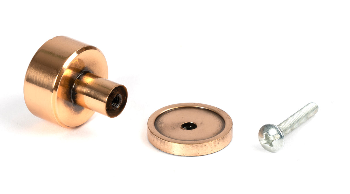 From The Anvil - Polished Bronze Kelso Cabinet Knob - 25mm (Plain) | Sku. 50460 | Trade Door Handles.