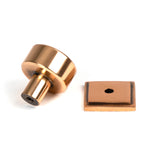 From The Anvil - Polished Bronze Kelso Cabinet Knob - 25mm (Square) | Sku. 50462 | Trade Door Handles.