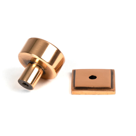 From The Anvil - Polished Bronze Kelso Cabinet Knob - 25mm (Square) | Sku. 50462 | Trade Door Handles.