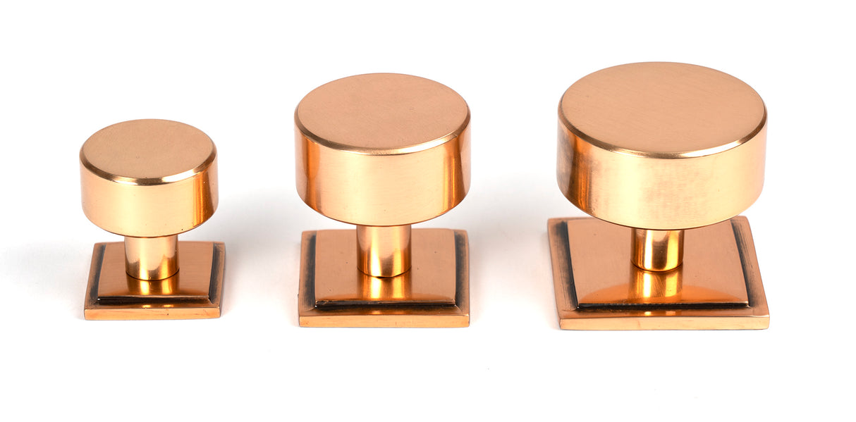From The Anvil - Polished Bronze Kelso Cabinet Knob - 25mm (Square) | Sku. 50462 | Trade Door Handles.
