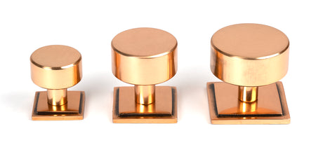 From The Anvil - Polished Bronze Kelso Cabinet Knob - 25mm (Square) | Sku. 50462 | Trade Door Handles.