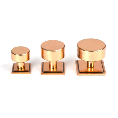 From The Anvil - Polished Bronze Kelso Cabinet Knob - 25mm (Square) | Sku. 50462 | Trade Door Handles.