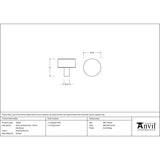 From The Anvil - Polished Bronze Kelso Cabinet Knob - 32mm (No rose) | Sku. 50464 | Trade Door Handles.