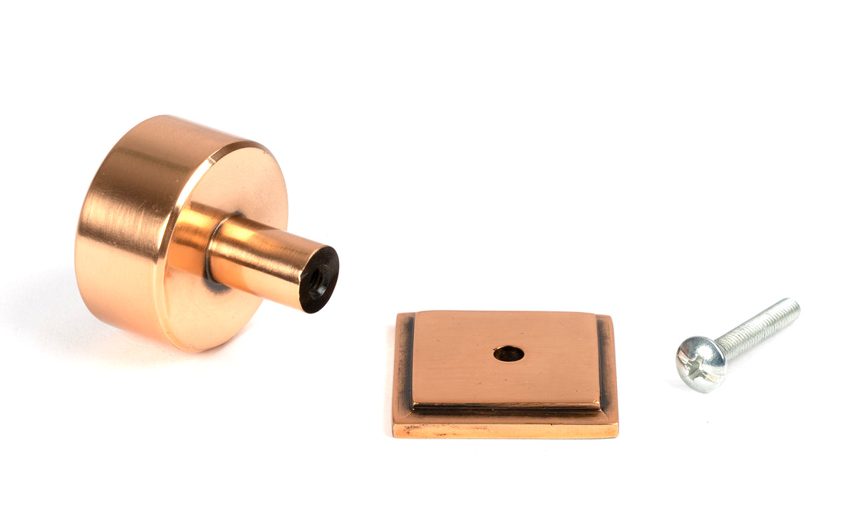 From The Anvil - Polished Bronze Kelso Cabinet Knob - 32mm (Square) | Sku. 50465 | Trade Door Handles.