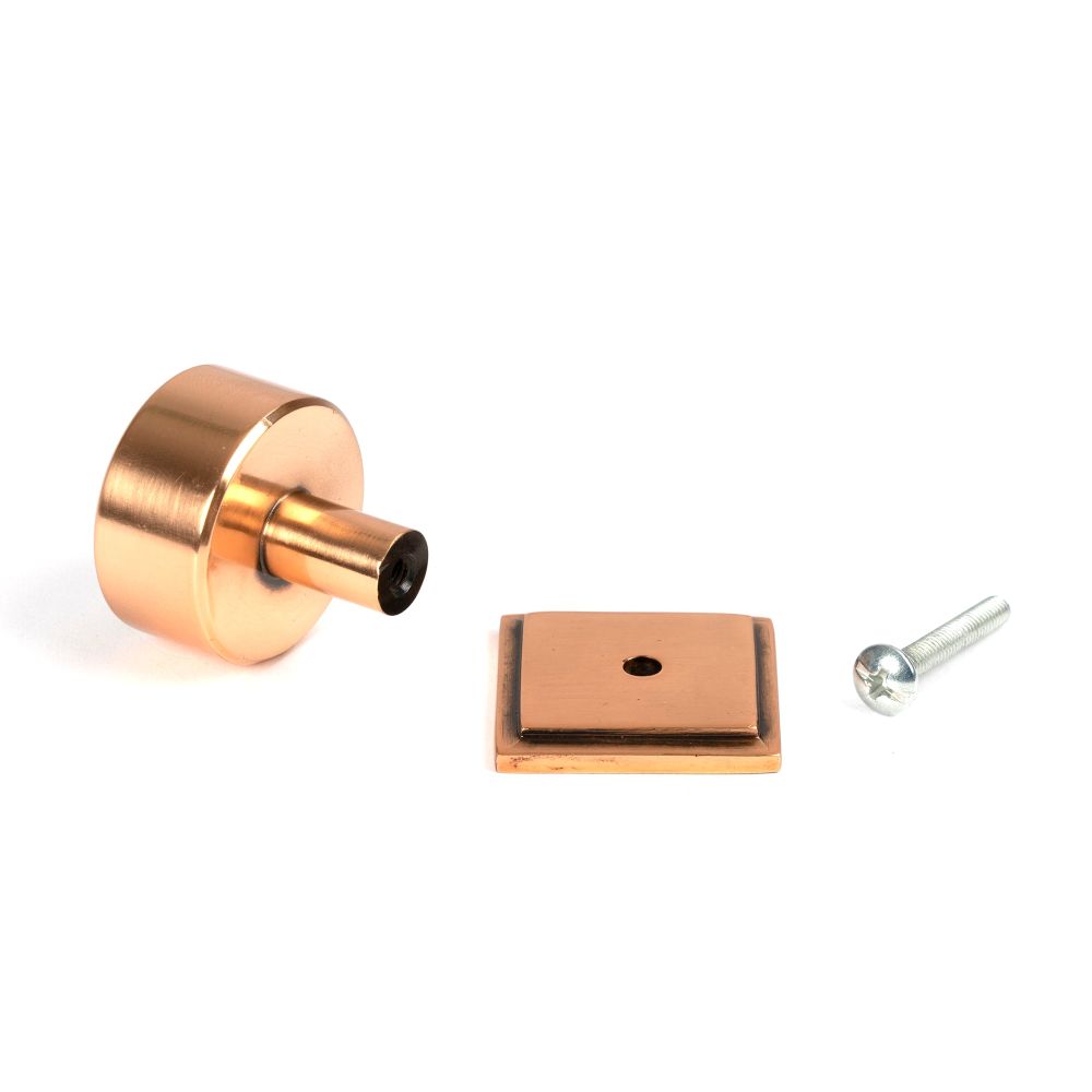 From The Anvil - Polished Bronze Kelso Cabinet Knob - 32mm (Square) | Sku. 50465 | Trade Door Handles.