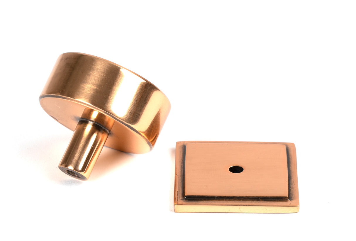 From The Anvil - Polished Bronze Kelso Cabinet Knob - 38mm (Square) | Sku. 50468 | Trade Door Handles.