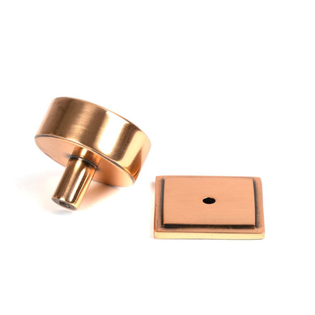 From The Anvil - Polished Bronze Kelso Cabinet Knob - 38mm (Square) | Sku. 50468 | Trade Door Handles.