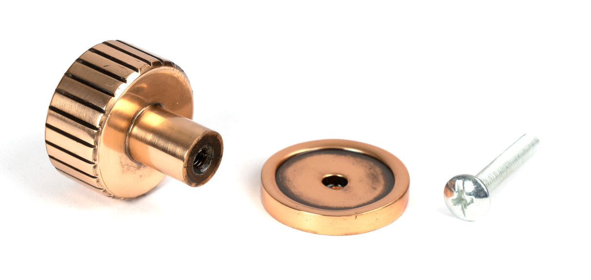 From The Anvil - Polished Bronze Judd Cabinet Knob - 25mm (Plain) | Sku. 50472 | Trade Door Handles.