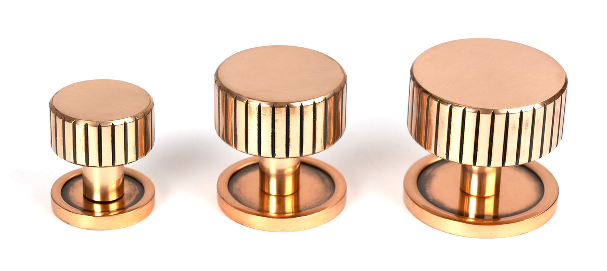 From The Anvil - Polished Bronze Judd Cabinet Knob - 25mm (Plain) | Sku. 50472 | Trade Door Handles.