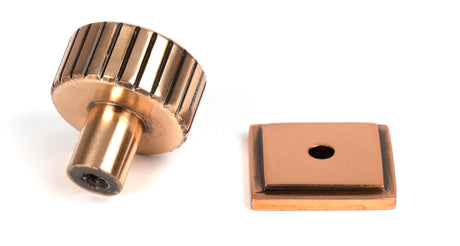 From The Anvil - Polished Bronze Judd Cabinet Knob - 25mm (Square) | Sku. 50474 | Trade Door Handles.