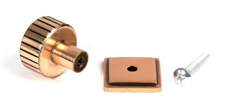 From The Anvil - Polished Bronze Judd Cabinet Knob - 25mm (Square) | Sku. 50474 | Trade Door Handles.