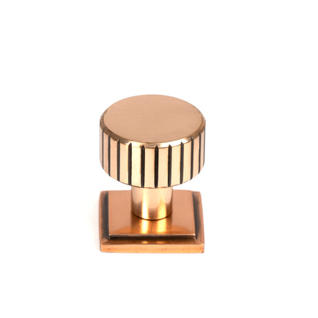 From The Anvil - Polished Bronze Judd Cabinet Knob - 25mm (Square) | Sku. 50474 | Trade Door Handles.