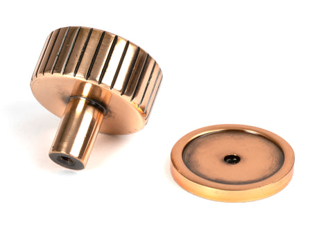 From The Anvil - Polished Bronze Judd Cabinet Knob - 32mm (Plain) | Sku. 50475 | Trade Door Handles.