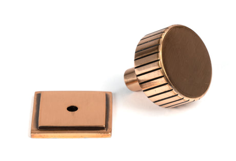 From The Anvil - Polished Bronze Judd Cabinet Knob - 32mm (Square) | Sku. 50477 | Trade Door Handles.