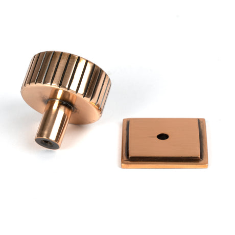 From The Anvil - Polished Bronze Judd Cabinet Knob - 32mm (Square) | Sku. 50477 | Trade Door Handles.