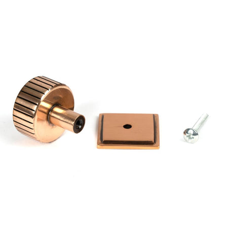 From The Anvil - Polished Bronze Judd Cabinet Knob - 32mm (Square) | Sku. 50477 | Trade Door Handles.