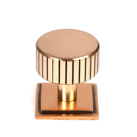 From The Anvil - Polished Bronze Judd Cabinet Knob - 32mm (Square) | Sku. 50477 | Trade Door Handles.