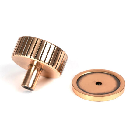 From The Anvil - Polished Bronze Judd Cabinet Knob - 38mm (Plain) | Sku. 50478 | Trade Door Handles.