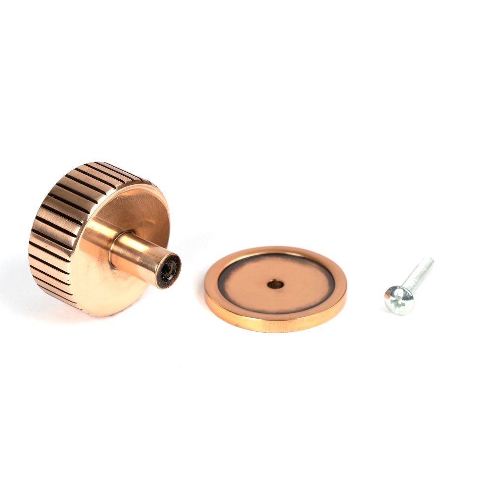 From The Anvil - Polished Bronze Judd Cabinet Knob - 38mm (Plain) | Sku. 50478 | Trade Door Handles.