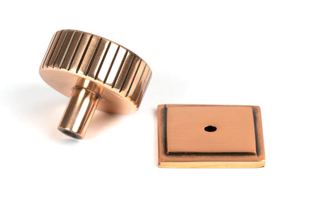 From The Anvil - Polished Bronze Judd Cabinet Knob - 38mm (Square) | Sku. 50480 | Trade Door Handles.
