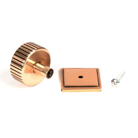 From The Anvil - Polished Bronze Judd Cabinet Knob - 38mm (Square) | Sku. 50480 | Trade Door Handles.