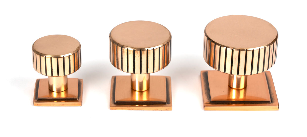 From The Anvil - Polished Bronze Judd Cabinet Knob - 38mm (Square) | Sku. 50480 | Trade Door Handles.